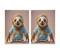 Cartoon Funny Sloth Passport Holder Passport Wallet PU Leather Passports Protective Cover Slim Travel Accessories