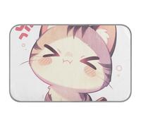 Cartoon FUUNY Angry Cat Summer Cooling mats for Large Dogs Self Cooling Dog Bed for Chicken Indoors Removable tapete Frio para Perros M