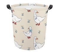 Cartoon Geese Pattern Laundry Hamper Lightweight Storage Basket/Toy Organizer/Dirty Clothes Collapsible Waterproof for Dorms,Bedroom,Bathroom