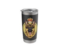 Cartoon German Shepherd as a King Stainless Steel Insulated Tumbler