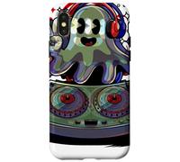 Cartoon Ghost With Headphones Peace DJ Turntable Halloween Case for iPhone X/XS