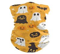 Cartoon Ghosts Pumpkin Skeletons Bats Orange Web Hot/Cold Weather Dust and Dirt proof hood cooling neck gaiters for men Multipurpose head band Facemask for Cycling Sports halloween mask