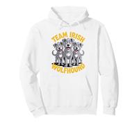 Cartoon Giant Sighthound Pet Dog Breed Team Irish Wolfhound Pullover Hoodie