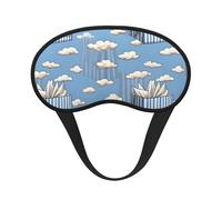 Cartoon Gift Bag Printed Sleep Black Edge Eye Mask, with Good Shading Effect, is an Ideal Choice for Travel, Meditation, Etc