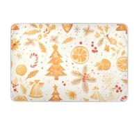 Cartoon Gingerbread Orange Winter Christmas Changing Pad Covers Highly Absorbent Diaper Changing Pad Anti-Lip Bed Liners for Kids Adults Pets, 52" L x 34" W cama para nios