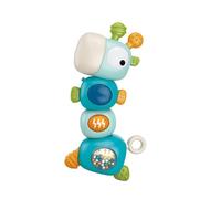 Cartoon Giraffe Infant Teething Rattle Toy for Babies with Rotating Body and Music Lightup Electric Rattle Teether Baby Education