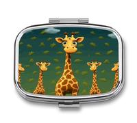 Cartoon Giraffe Pill Box Pill Organizer Pill Case 2 Compartment Medicine Pill Organizer Small Pill Case Pill Container Pill Holder Cute Pill Box Mini Pill Case