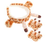 Cartoon Giraffe Plush Headband for Face Washing and Makeup | Adorable Wrist Band Set, Keeps Hair Away from Face, for Girlfriends and Female Friends