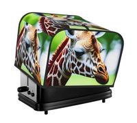 Cartoon Giraffe Print 4 Slice Toaster Cover Toasters Dustproof Heat Resistant Kitchen Appliance Protector