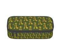 Cartoon Giraffe Print Fashionable Functional Pencil Case Convenient Daily Use Storage Makeup Toiletries