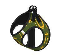 Cartoon Giraffe Print Harness Leash Set For Cats And Dogs, Reflective Adjustable, Soft Breathable Mesh Vest With Escape-Proof Lead, For Small Pets And Kitten Puppies