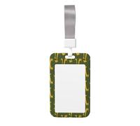 Cartoon Giraffe Print Id Card Holder,Badge Holder with Lanyard,Work Pass Protector for Office Staff School Nurse
