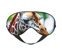 Cartoon Giraffe Print Sleep Mask,Soft Eye Mask with Adjustable Strap for Sleeping, Travel and Relaxation