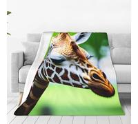 Cartoon Giraffe Print Soft Fleece Throw Blanket,Lightweight Fleece Blankets for Bed, Sofa, Camping.