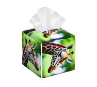Cartoon Giraffe Print Square Tissue Box For Living Room Bedroom Office Organizer Case Home Decor Gift