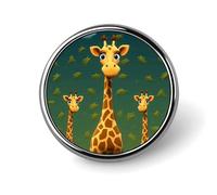Cartoon Giraffe Round Badge Cute Brooch Hats Jackets Decor Personalized Lapel Pin Clothing Jewelry Accessories for Wedding Party Gift