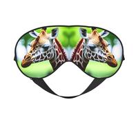 Cartoon Giraffe Sleep Mask,100% Natural Mulberry Silk Eye Mask with, Ultra-Soft Eye Covers for Sleeping, Travel, Nap