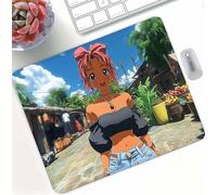 Cartoon Girl Gaming Mouse Pad, High Precision Smooth Surface with Anti-Fray Stitched Edges, Professional Mouse Mat for Gaming & Esport, Non-Slip Rubber Base, Water Resistant MousePad 47 x 35 cm d0d-24