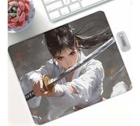 Cartoon Girls(2) Gaming Mouse Pad, High Precision Smooth Surface with Anti-Fray Stitched Edges, Professional Mouse Mat for PC Gaming, Non-Slip Rubber Base, Water Resistant MousePad 30 x 25 cm d0d-39