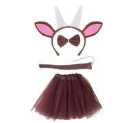 Cartoon Goat Shape Hair Hoop Plush Carnivals Party Headpiece Colorful Cosplay Headband/Tail/Bowtie/Skirts Props Unisex Ladies Girl Bowknot Bow Tie Student Adjustable Neck Ties For Women Girl Handmade