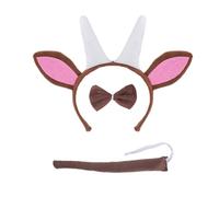 Cartoon Goat Shape Hair Hoop Plush Carnivals Party Headpiece Colorful Cosplay Headband/Tail/Bowtie/Skirts Props Unisex Ladies Girl Bowknot Bow Tie Student Bowknot Adjustable Neck Bow Ties For Women