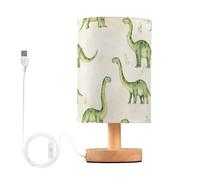 Cartoon Green Dinosaur Diplodocus Plain Night Table Lamp Night Light for Kids for Dorm Room Lamp for Boys for Small Spaces lampara led para escritorio