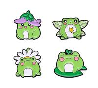 Cartoon Green Frogs Enamel Pins Animal Brooch Badges Cute Lapel Pin Cool Frog Alloy Brooch Pin Fun Brooch for Backpack Jackets Clothing Hat Decoration DIY Accessory