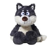 Cartoon Grey Wolf Plush Toy Doll - 40cm Cute Stuffed Animal with Fluffy Fur, Soft Snuggle Doll for Kids and Toddlers, Adorable Sitting Wolf Character for Comfort and Bedtime Cuddles