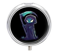 Cartoon Grim Reaper Mini Pill Box Portable Vitamins Organizer 3 Compartment Pills Case for Pocket Purse