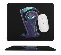 Cartoon Grim Reaper Non-Slip Mouse Pads Square Desk Mat Rubber Gaming Mousepad for Computer Laptop Gamers 9.8"x11.8"