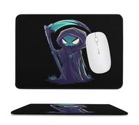 Cartoon Grim Reaper Non-Slip Mouse Pads Square Desk Mat Rubber Gaming Mousepad for Computer Laptop Gamers 7.9"x9.4"