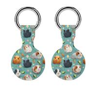 Cartoon Guinea Pigs Cute Keychain Holder Case Soft GPS Tracker Cover Silicone Shell Protective Compatible for AirTag