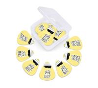 Cartoon Guitar Picks 12 Pack Universal ABS Guitar Picks,Illustration of a Lazy Sloth Hanging on a Tree with DoHurry Be Happy Text,for Acoustic and Electric Guitar