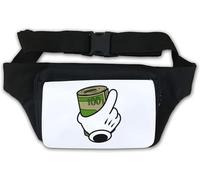 Cartoon Hands Money Moves Cash Money Waist Bag Fanny Pack White