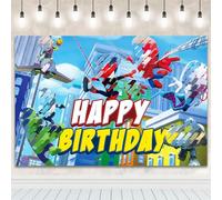 Cartoon Happy Birthday Backdrop, Anime Birthday Photography Backdrop, Theme Party Favor birthday Party Decorations Photography Banner for Kids Boys Girl 5x3FT