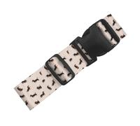 Cartoon Happy Dachshund Pattern, Adjustable Luggage Straps for Suitcases Packing Belts Travel Accessories