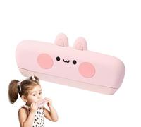 Cartoon Harmonica, Portable Music Early Education 6.69x2.36in Breath Control Training, Washable Kids Blow Instrument, Cartoons Harmonicas for Toddler Development