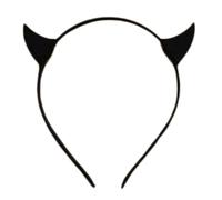 Cartoon Headbands Black Devil Cool Hair Hoop Feather Horn Stage Hairband