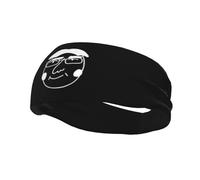 Cartoon Headshot of A Young Man Wearing Glasses Headbands Men Women Non Slip Wicking Sports Sweatband for Gym Basketball Yoga Hairbands