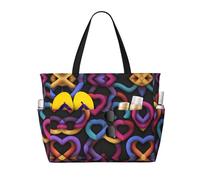 Cartoon Heart Formed Printed High-Capacity Beach Travel Bag to Meet All Your Travel Needs