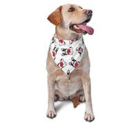 Cartoon Heart French Bulldog ValentineDog Bandanas Cat Puppy Scarfs Washable Pet Handkerchief
