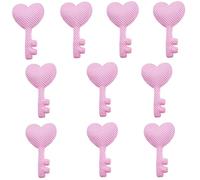 Cartoon Heart Key Patches Padded Appliques Handmade Hair Accessories Lovely Hair Barrettes