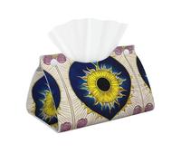 Cartoon Heart Sun Long Tissue Box Cover - Waterproof, Lightweight, and Foldable with Two-Button Opening for Convenient Use