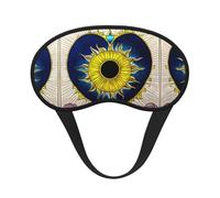 Cartoon Heart Sun Printed Eye mask, for Sleeping, Light-Blocking, Soft and Comfortable, Elastic Band