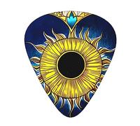 Cartoon Heart Sunguitar Plectrums 12 Piece Set, 3 Thicknesses For Acoustic Guitar, Bass Guitar, &Electric Guitar And More.