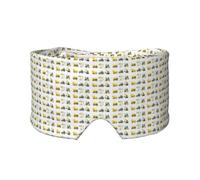 Cartoon Heavy Machinery Truck Print Eye and Ear Muffs Soft Blackout Blocking Sleeping for Adults Kids Travel Nap Aid