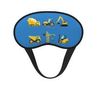 Cartoon Heavy Machinery Truck Sleep Masks Silky Eye Cover Soft Satin Blindfold Elastic Strap Night Eye Shade for Women Men
