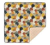 Cartoon Hedgehog Colorful Cute Soft Thick Baby Play Mat for Floor Water Resistant Tummy Time Mat for Baby Kids Toddlers Infants, 50'' x 50''