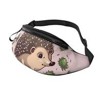 Cartoon hedgehog Fanny Pack for Men Women, Waterproof Sports Waist Bag Fashion Belt Bag Crossbody Bags Hip Bum Bag with Adjustable Strap Large Sling Bag Purse for Travel Hiking