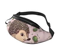 Cartoon Hedgehog Fanny Pack Waist Bag For Men Women, Lightweight Adjustable Belt Bag Fashion Hip Bum Bag For Travel Hiking Running